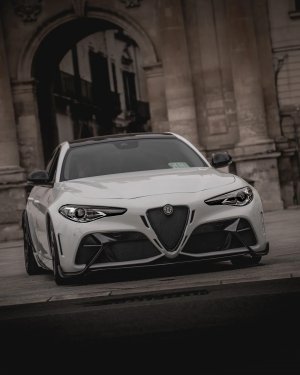 Alfa Romeo Giulia Quadrifoglio GTAm Conversion Kit by PariS'5 GaraGe - Complete Kit - FRP/ Carbon Fiber Combo